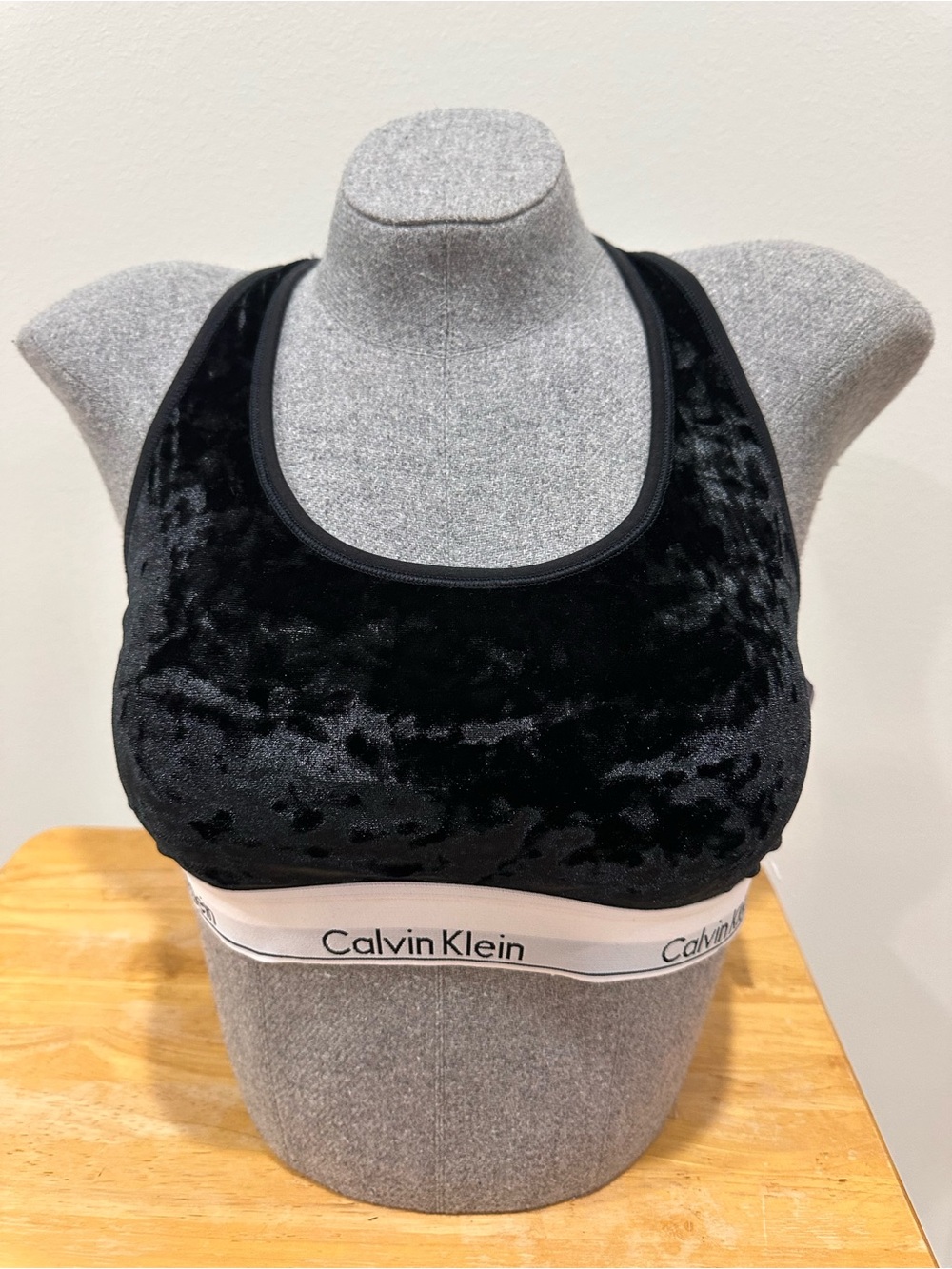 Calvin Klein Black Velvet Bralette